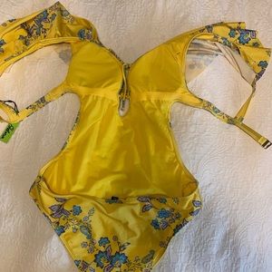 One piece bathing suit.